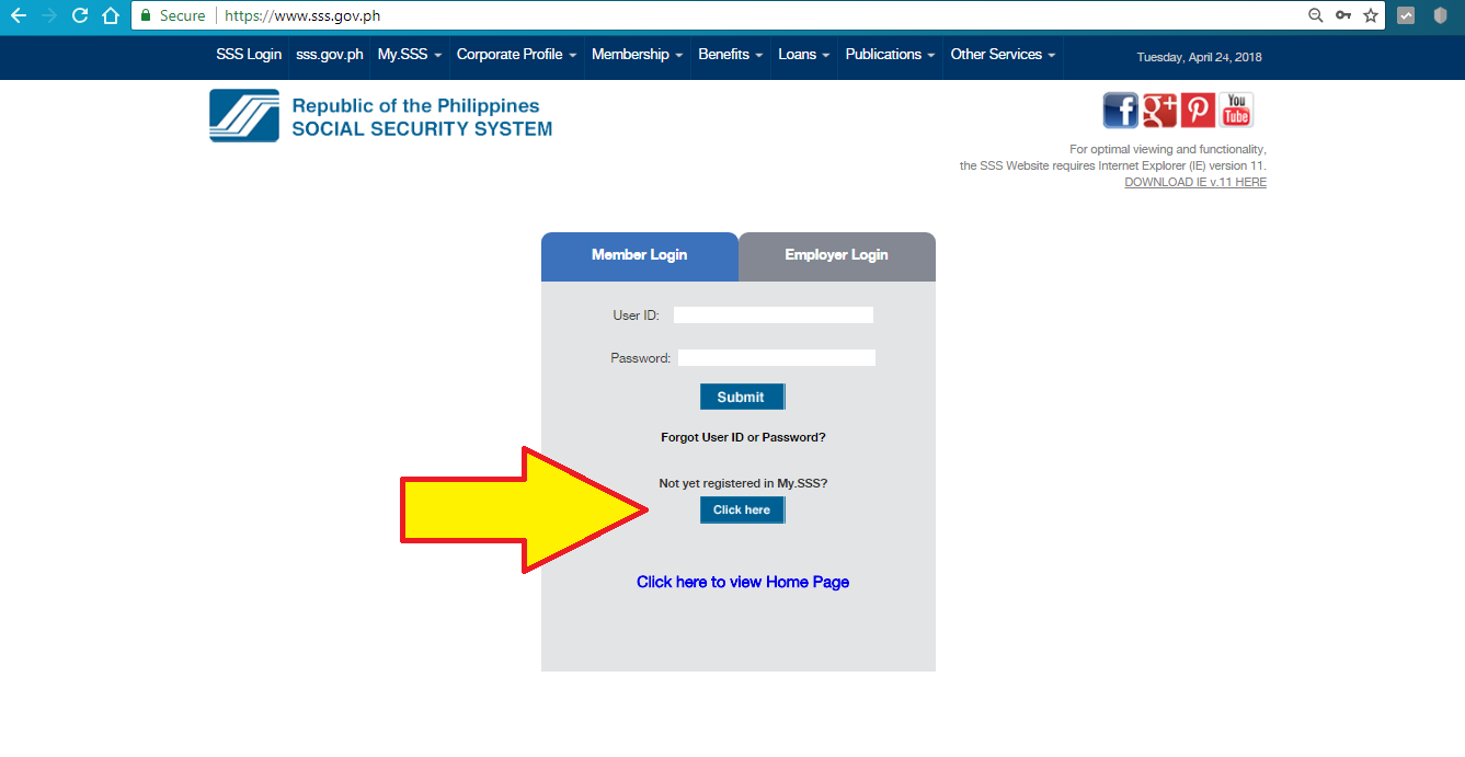 How to Register for an SSS Online Account