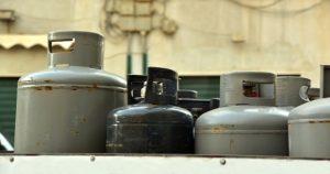 tanks of liquefied petroleum gas