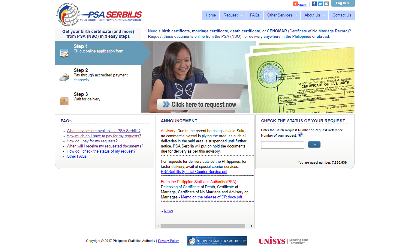 Get Your Birth Certificates and other Documents Online from PSA’s ‘Serbilis’