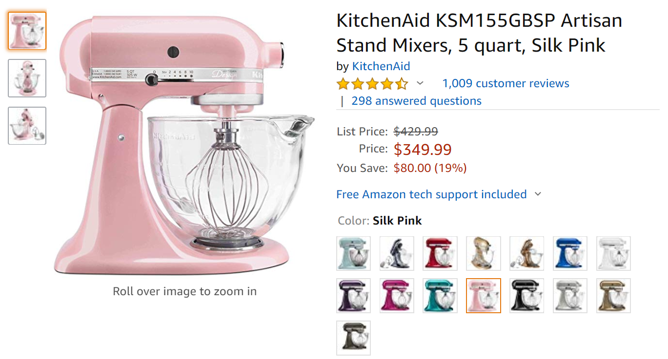 Amazon Offers 5-Quart Tilt-Head KitchenAid Stand Mixer at $80 to $100 Off