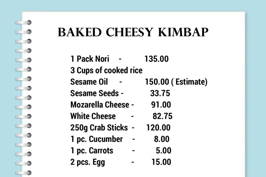 Home-Based Food Business Idea: Baked Cheesy Kimbap Recipe