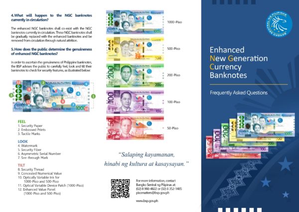 new BSP banknotes