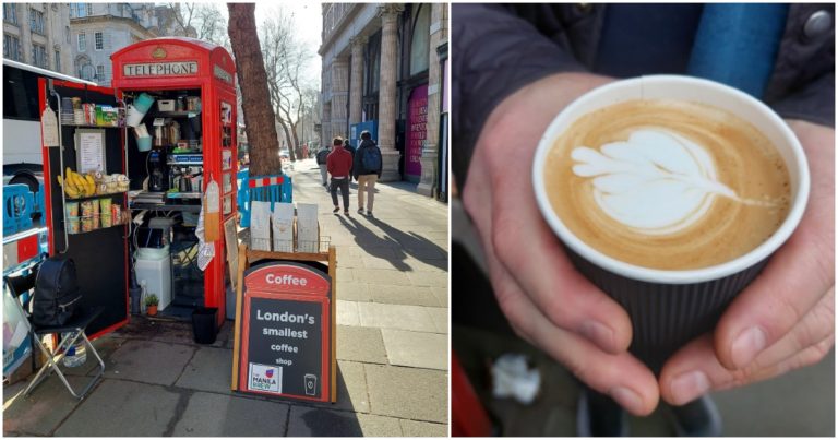 OFW Opens Adorable Coffee Shop with a Repurposed Phone Booth in London