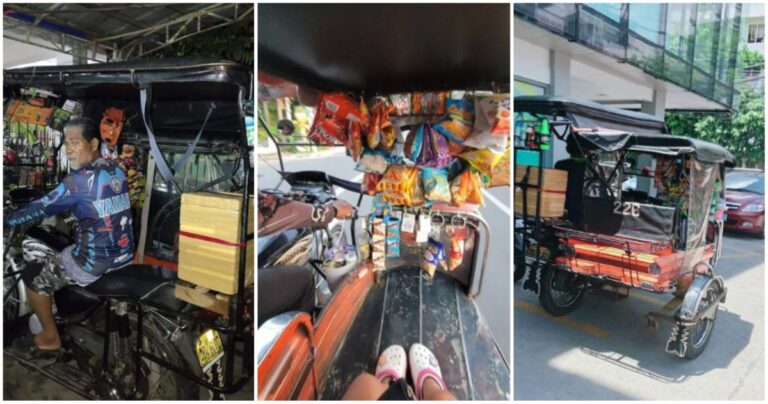 Old Tricycle Driver Sets Up Mini “Sari-Sari” Store in Vehicle, Earns Admiration